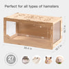MEWOOFUN Large Hamster Cage Wooden Hamster Cage for Golden Hamster